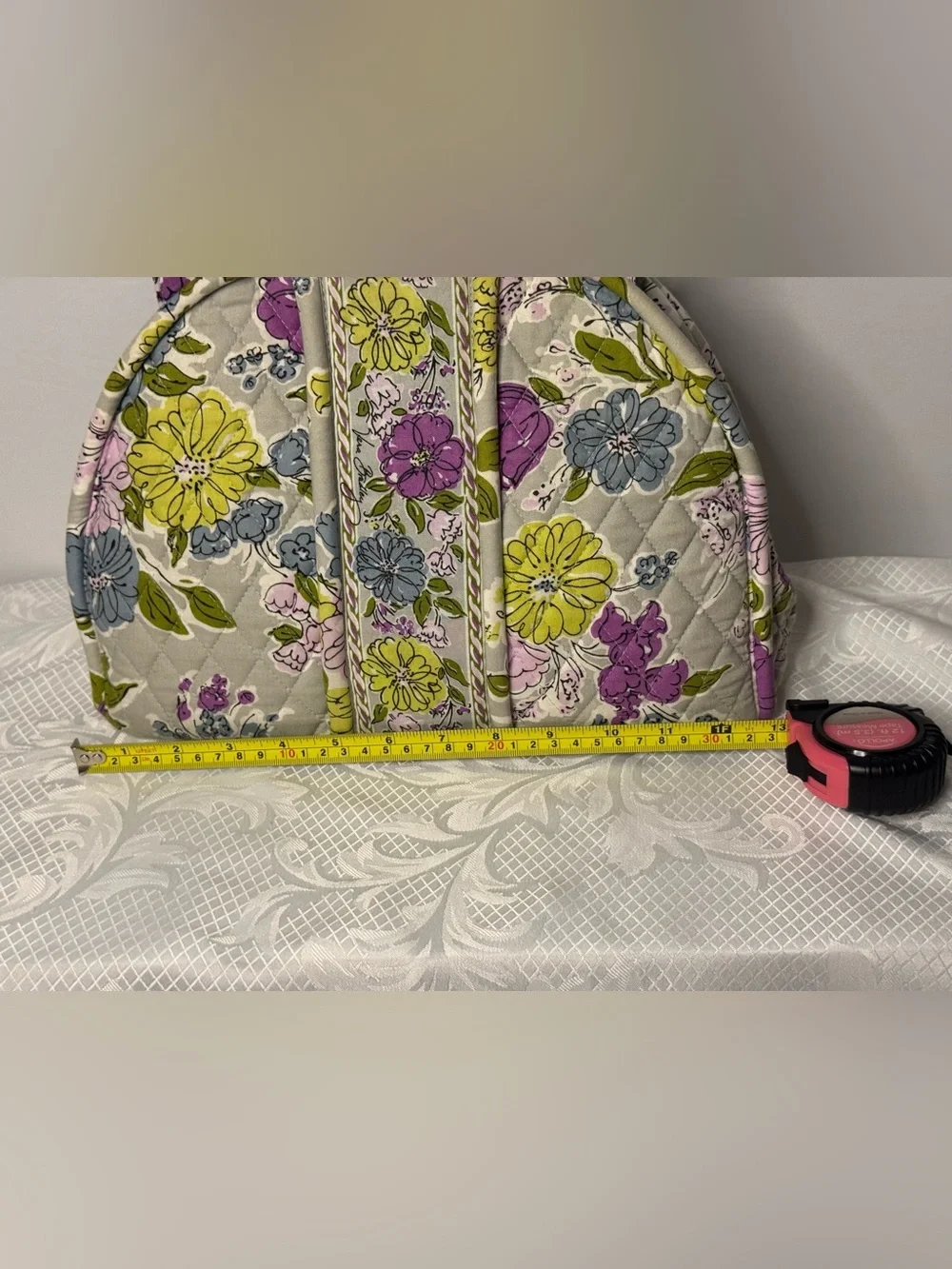 Vera Bradley Quilted Floral Frame Satchel-Retired Pattern- Double Compartment